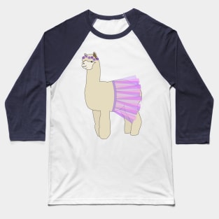 Ballerina Alpaca with Tutu Digital Art | illusima Baseball T-Shirt
